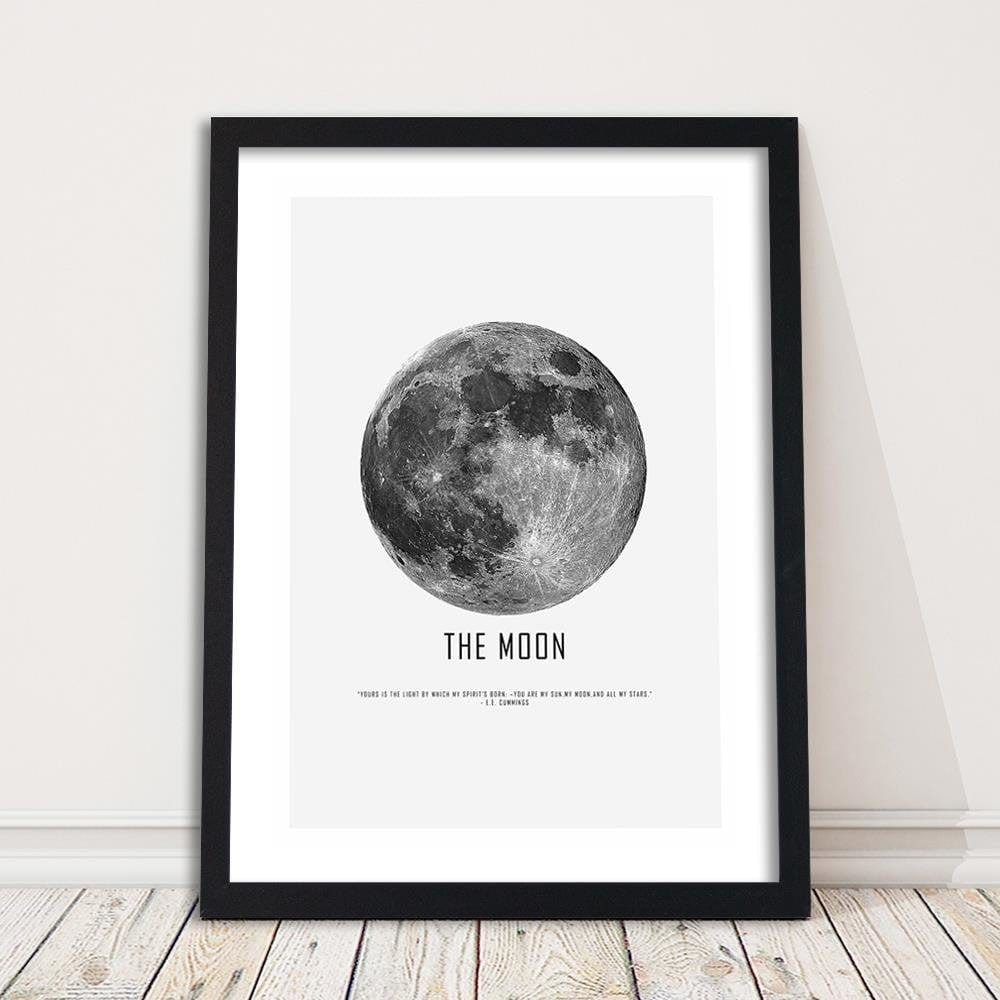 Glezna melnā rāmī - Moon Home Trends