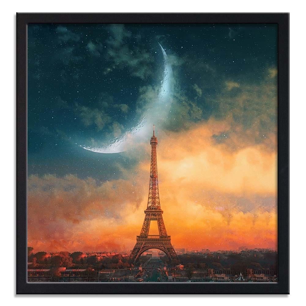 Glezna melnā rāmī - Moon Over Paris Home Trends