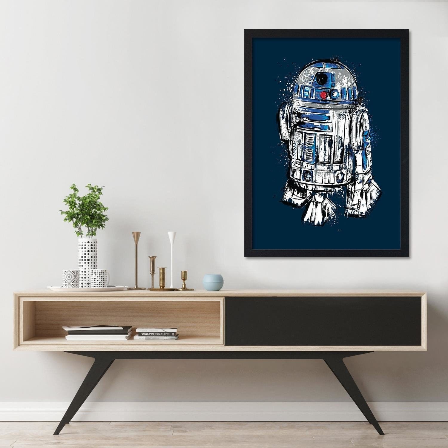 Glezna melnā rāmī - More Than A Droid Blue  Home Trends