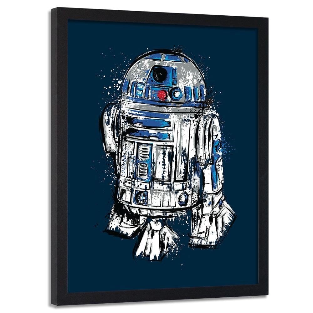 Glezna melnā rāmī - More Than A Droid Blue  Home Trends