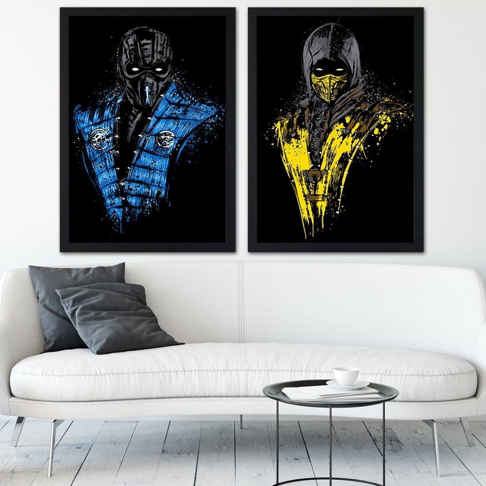 Glezna melnā rāmī - Mortal Fire Yellow Home Trends