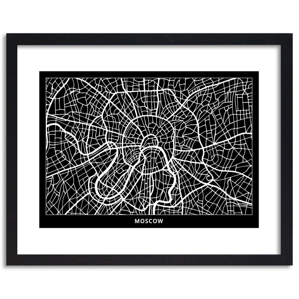 Glezna melnā rāmī - Moscow City Plan Home Trends