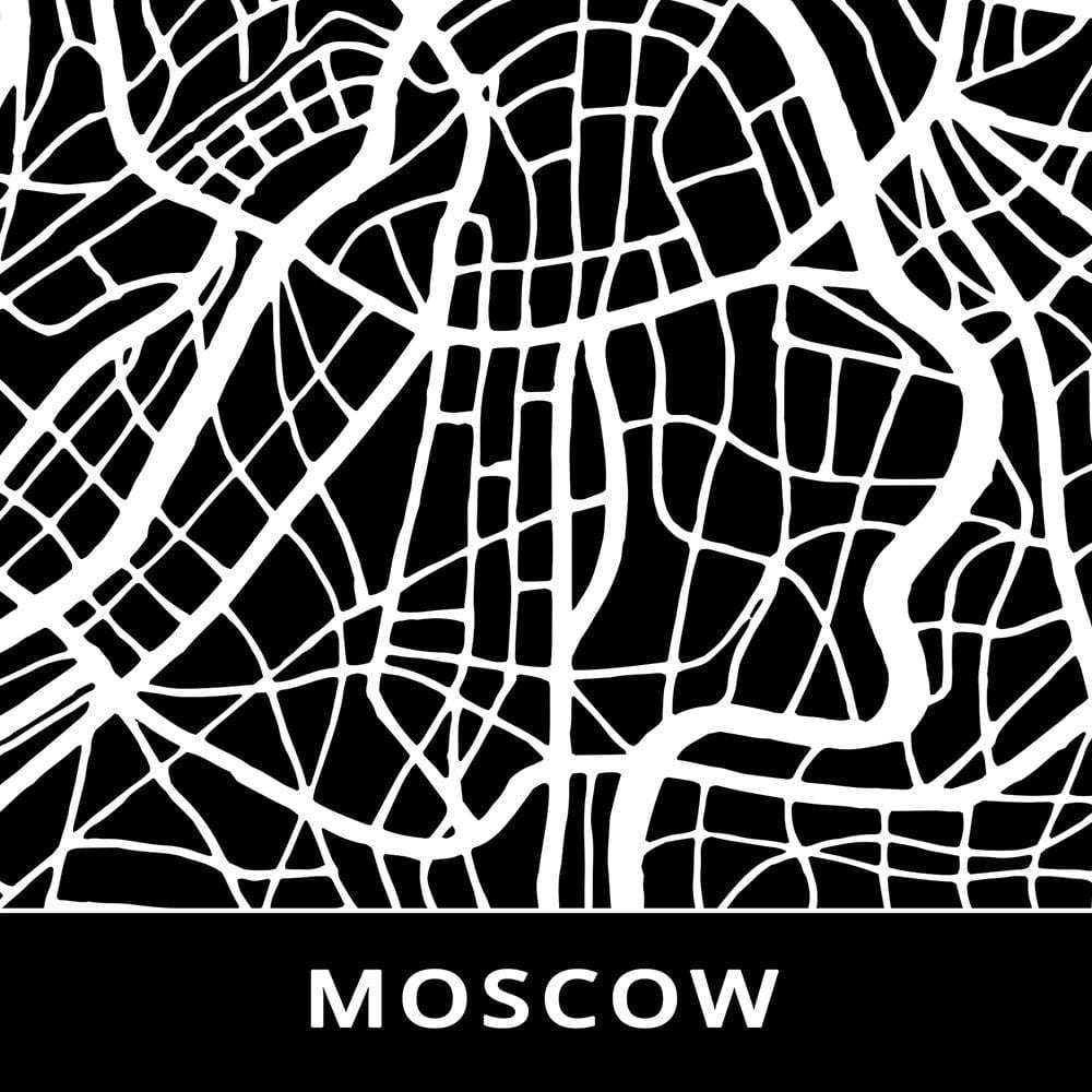 Glezna melnā rāmī - Moscow City Plan Home Trends