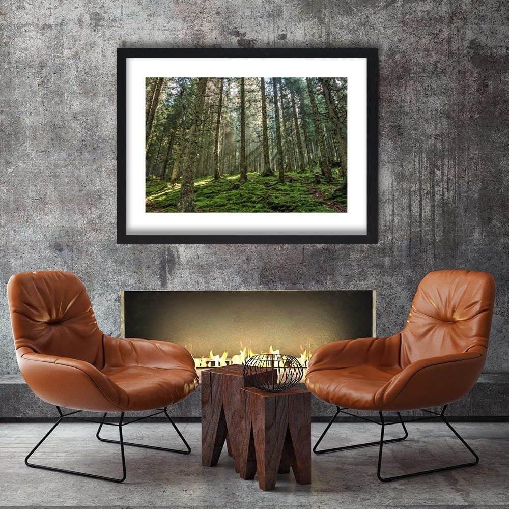 Glezna melnā rāmī - Moss In The Forest Home Trends