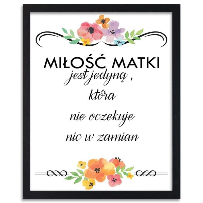 Glezna melnā rāmī - Mother's love is the only one Home Trends
