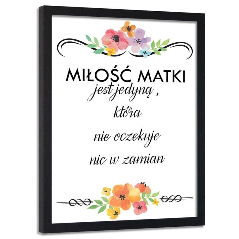 Glezna melnā rāmī - Mother's love is the only one Home Trends