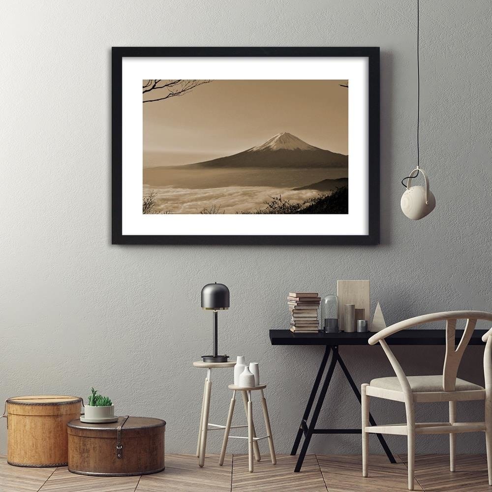 Glezna melnā rāmī - Mount Fuji 1 Home Trends