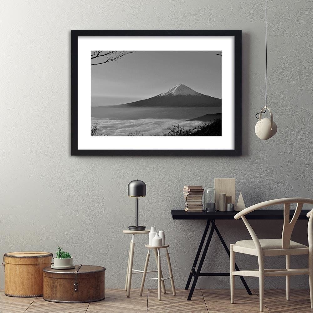 Glezna melnā rāmī - Mount Fuji 2 Home Trends
