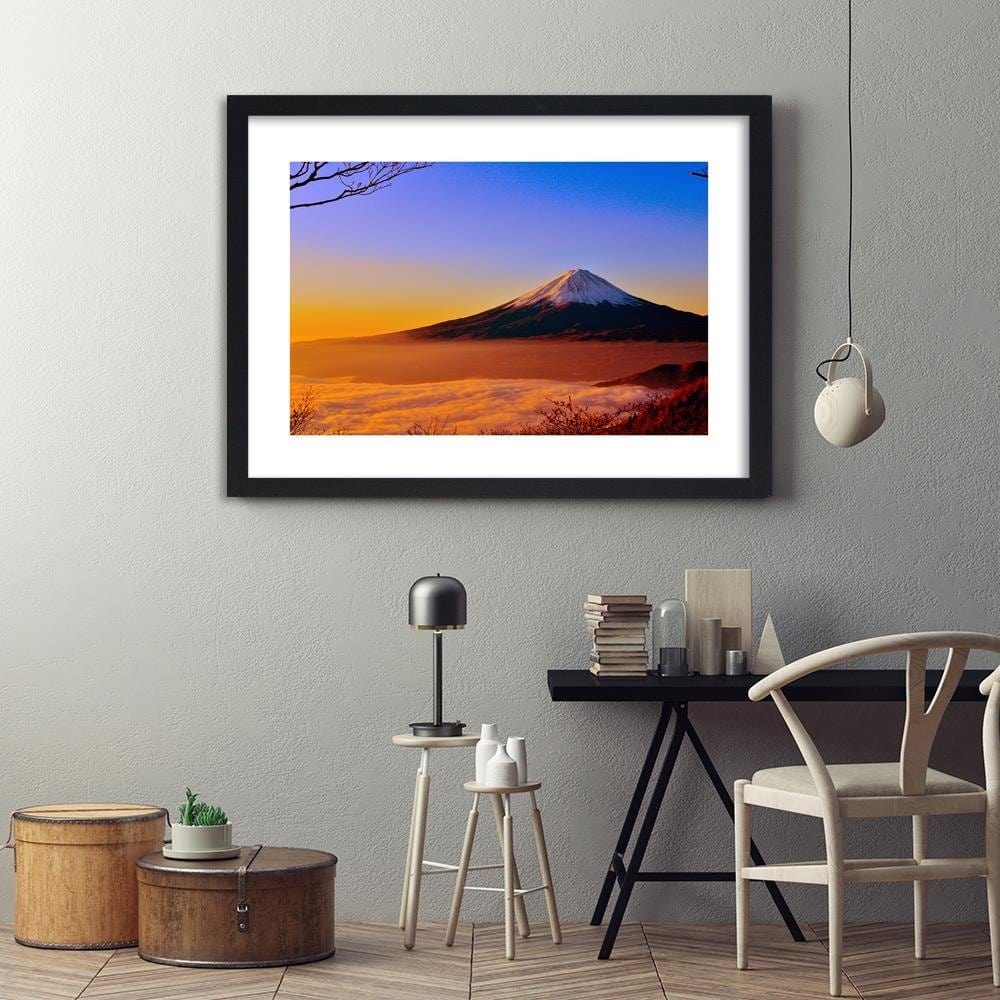 Glezna melnā rāmī - Mount Fuji 4 Home Trends