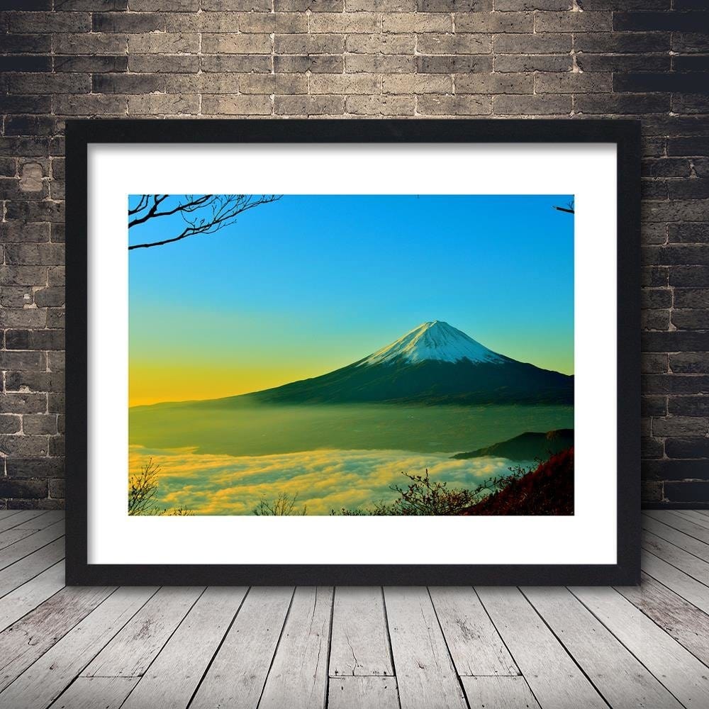 Glezna melnā rāmī - Mount Fuji Home Trends