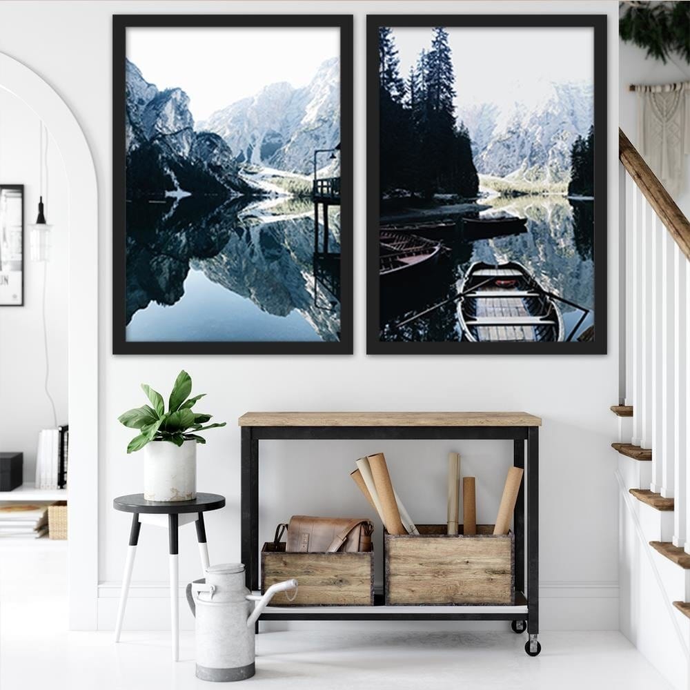 Glezna melnā rāmī - Mountain Expedition Home Trends
