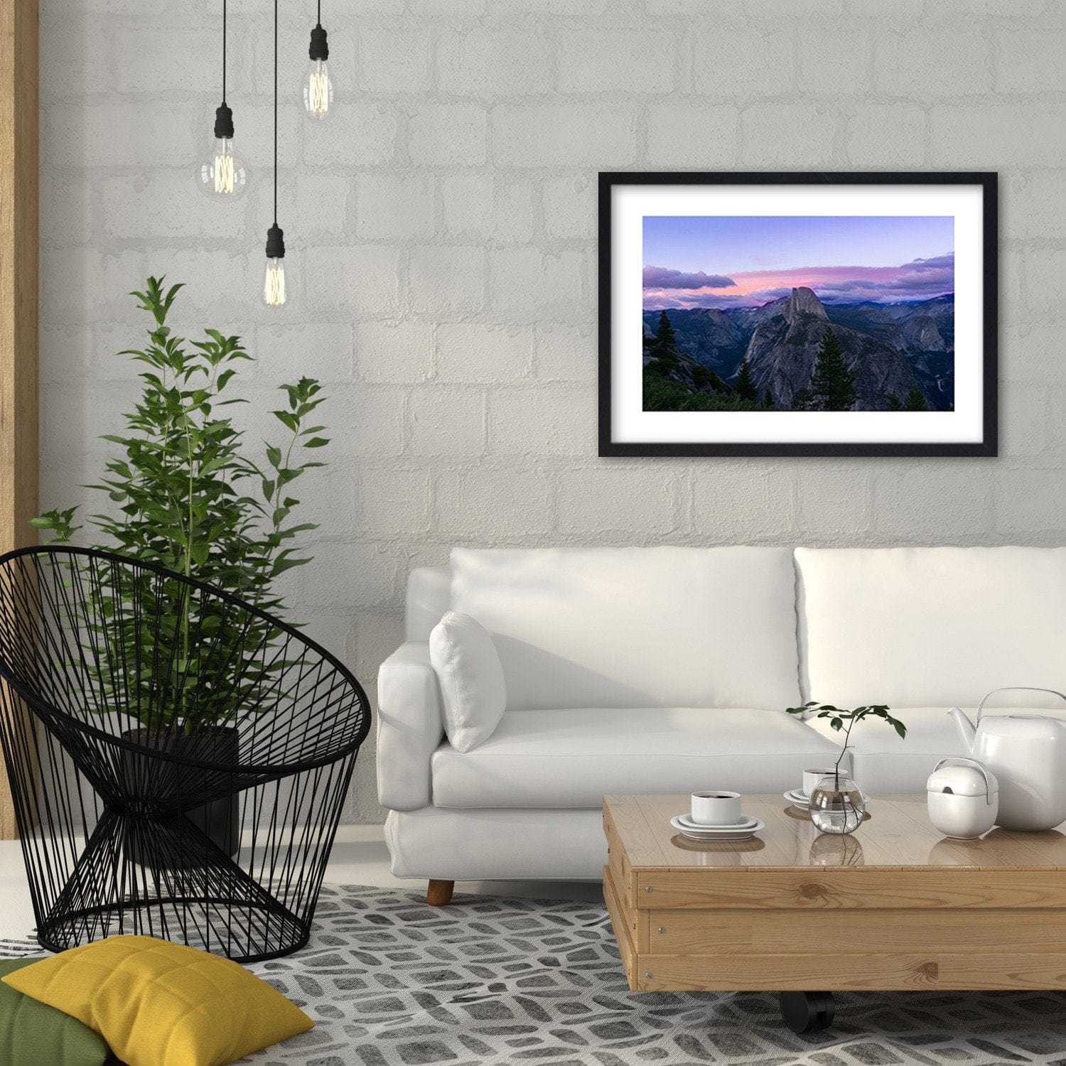 Glezna melnā rāmī - Mountain Harmony Home Trends