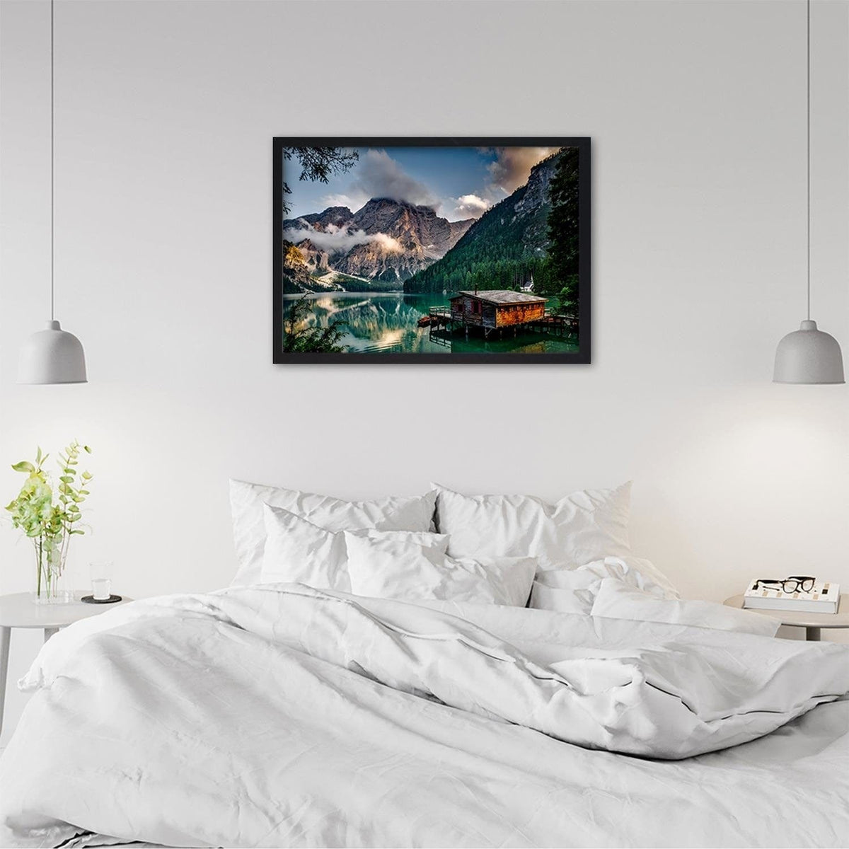 Glezna melnā rāmī - Mountain Landscape Home Trends