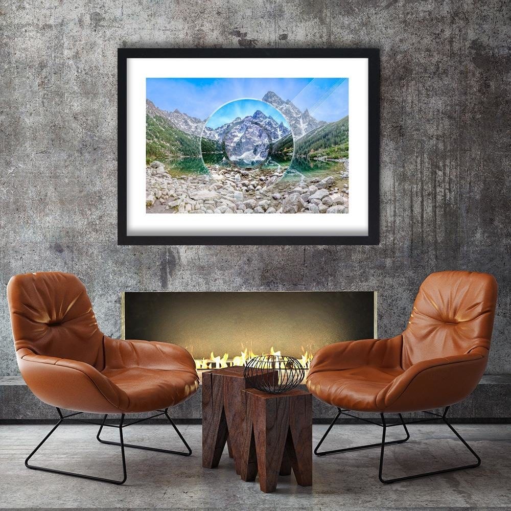 Glezna melnā rāmī - Mountains And Stones 1 Home Trends