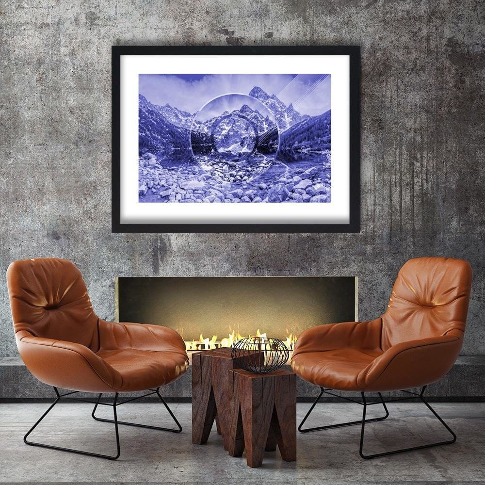 Glezna melnā rāmī - Mountains And Stones 2 Home Trends