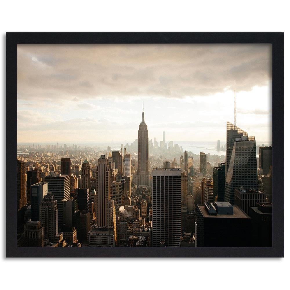Glezna melnā rāmī - New York City Panorama Home Trends