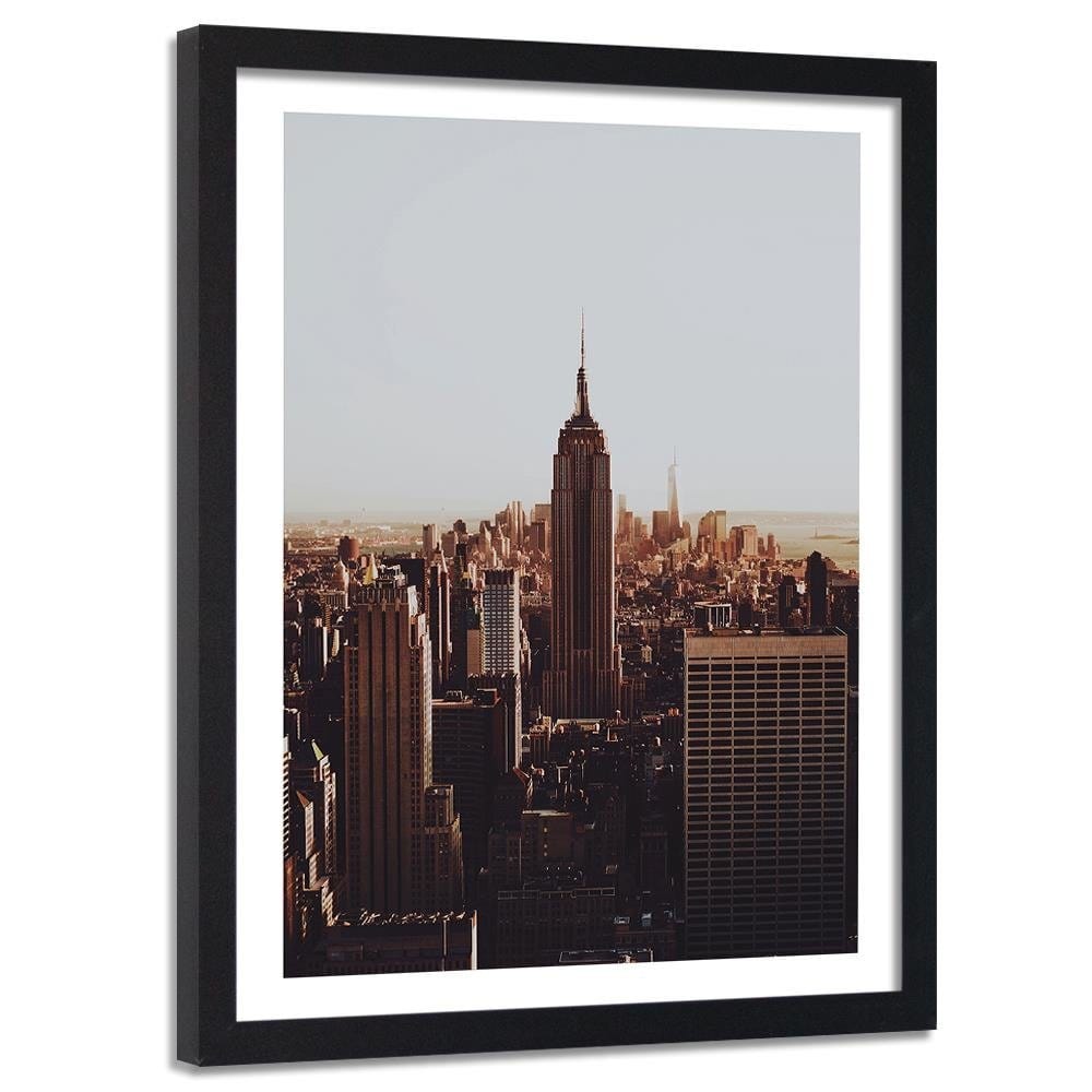 Glezna melnā rāmī - New York Empire State Building Home Trends