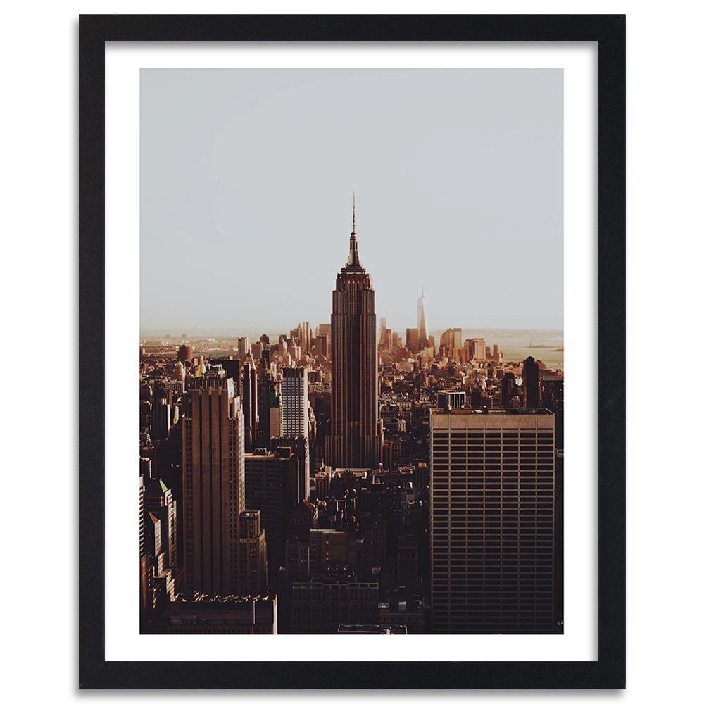Glezna melnā rāmī - New York Empire State Building Home Trends