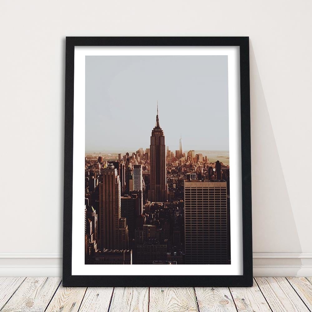 Glezna melnā rāmī - New York Empire State Building Home Trends