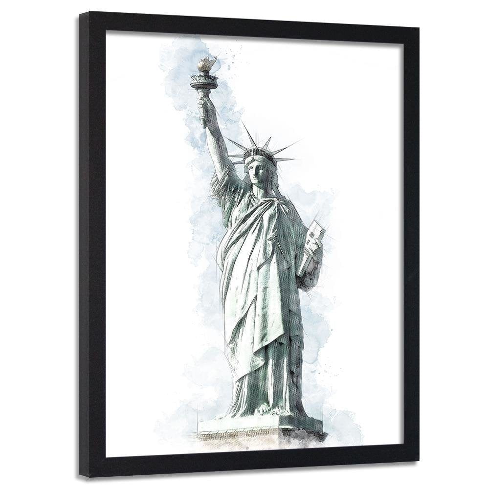 Glezna melnā rāmī - New York Grey Home Trends