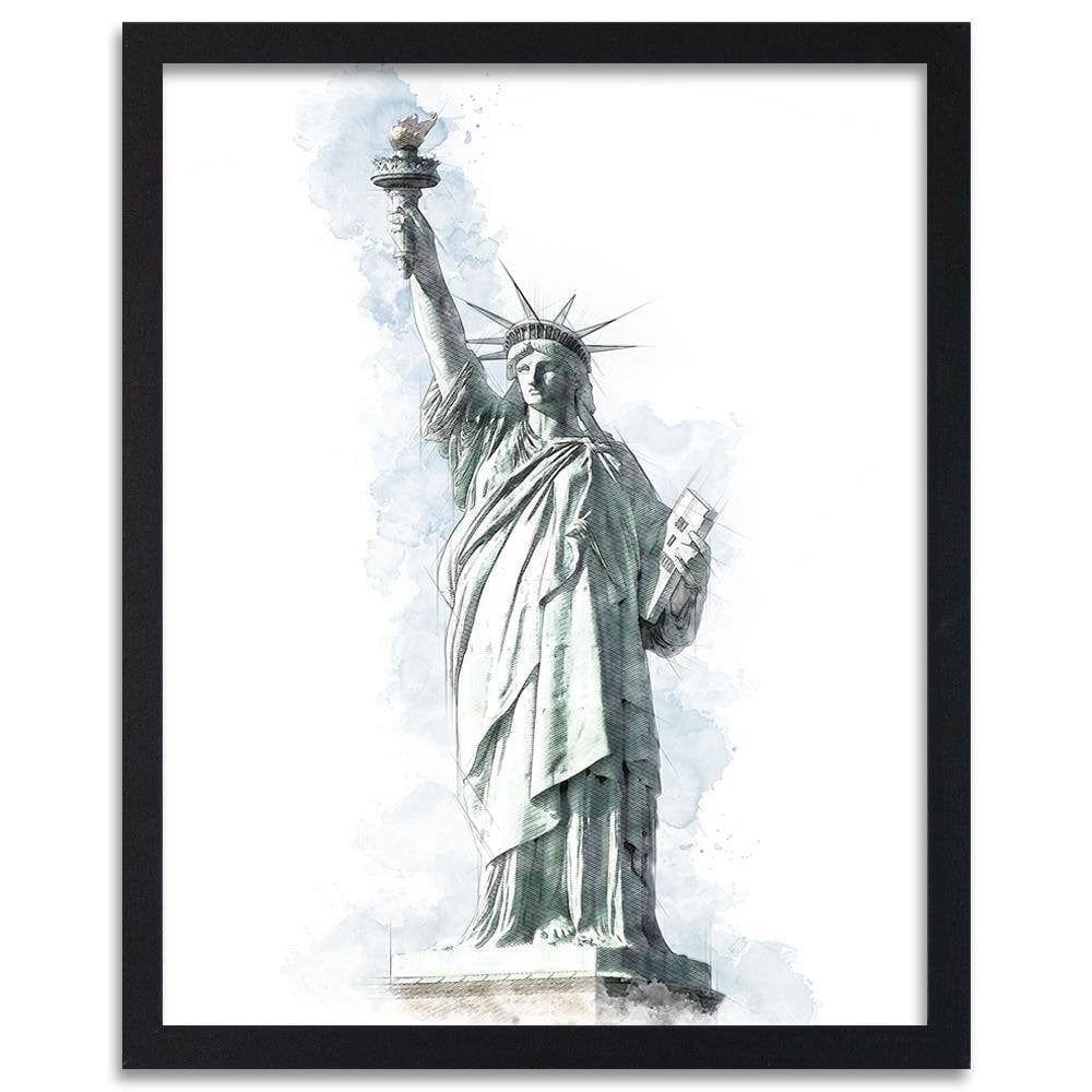 Glezna melnā rāmī - New York Grey Home Trends