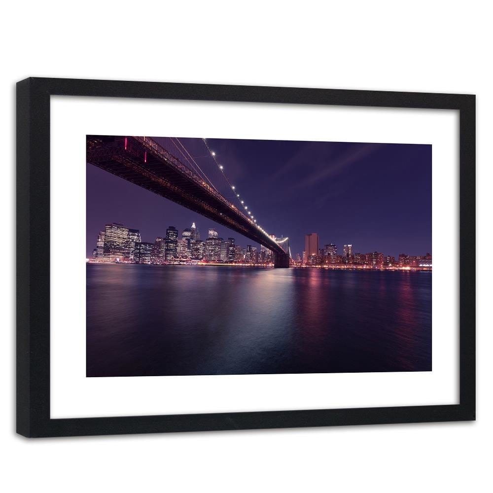 Glezna melnā rāmī - Night City Home Trends