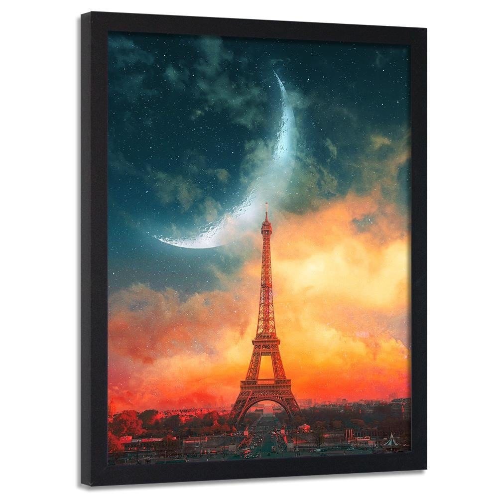 Glezna melnā rāmī - Night In Paris Home Trends