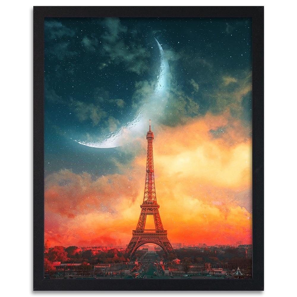 Glezna melnā rāmī - Night In Paris Home Trends
