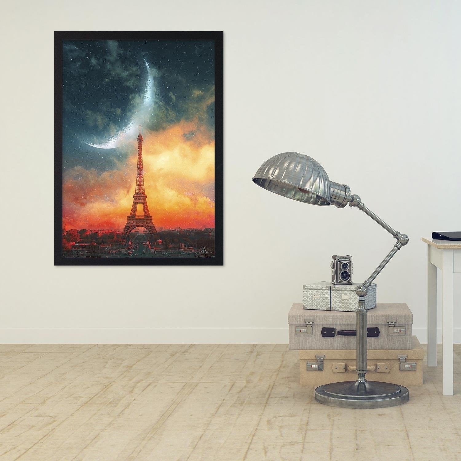 Glezna melnā rāmī - Night In Paris Home Trends