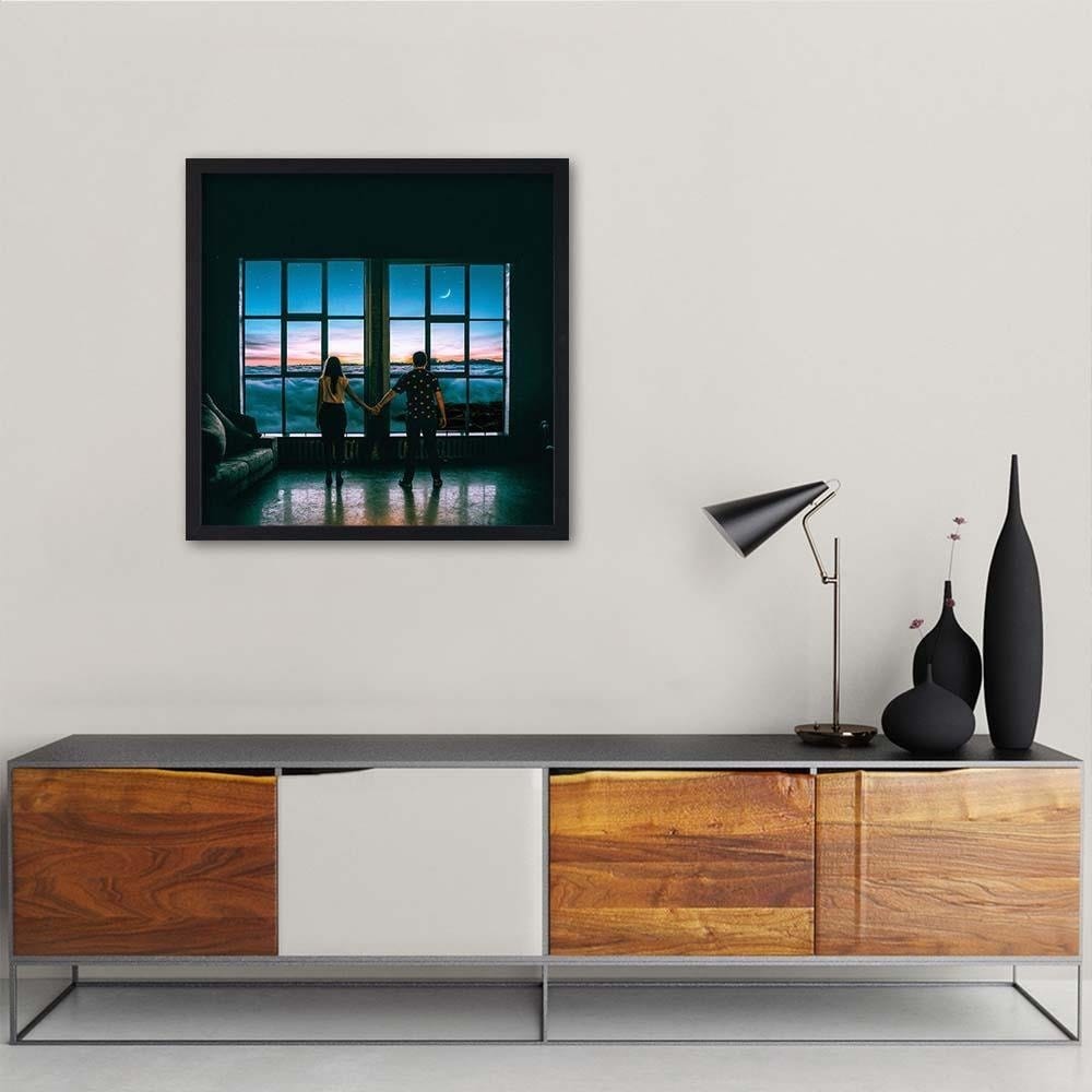Glezna melnā rāmī - Night Religion Home Trends