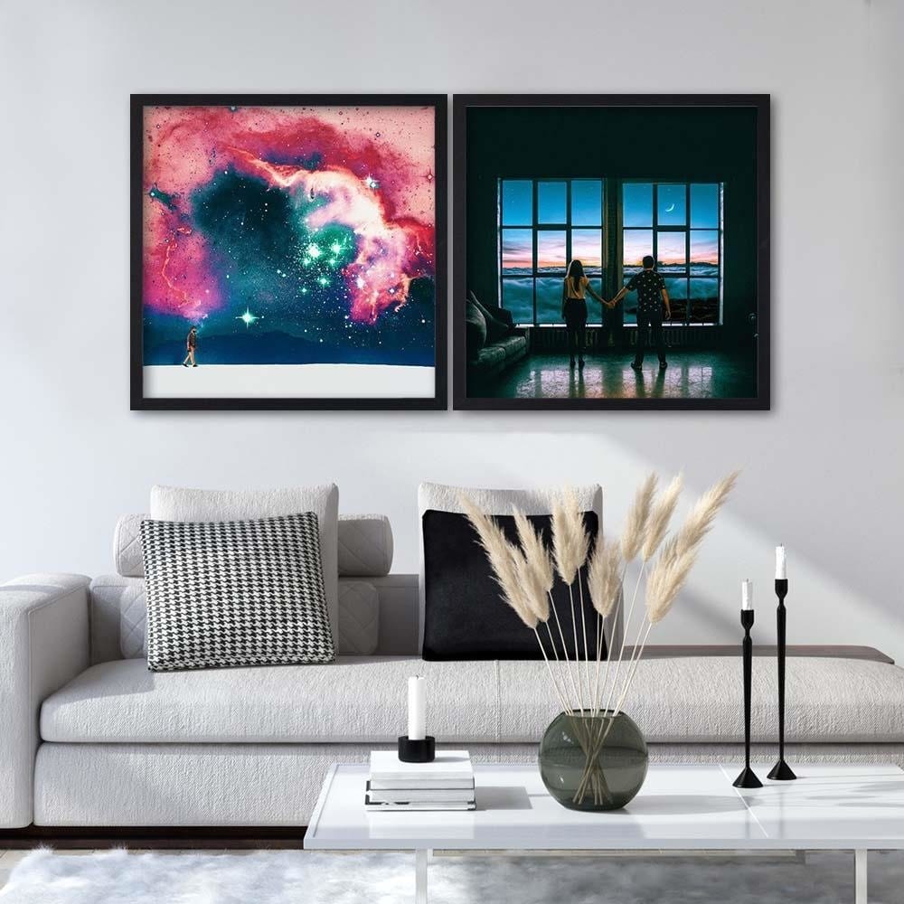 Glezna melnā rāmī - Night Religion Home Trends