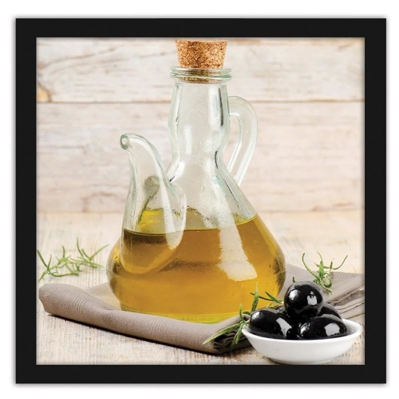 Glezna melnā rāmī - Olive oil and black olives Home Trends