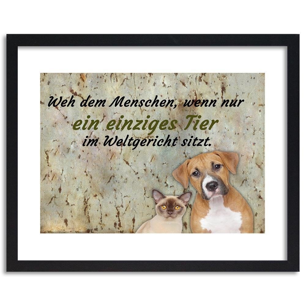 Glezna melnā rāmī - Operative Dog And Cat Home Trends