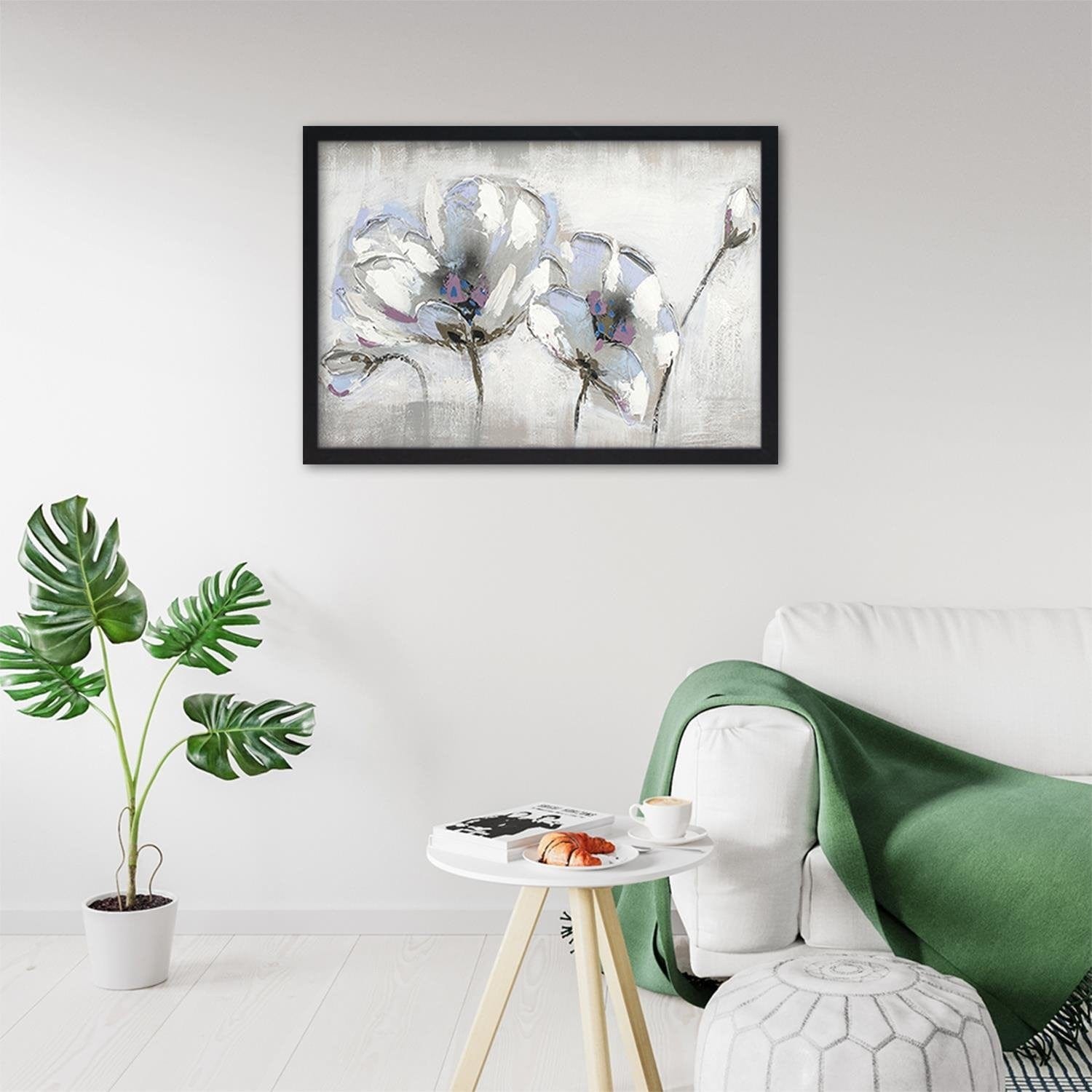 Glezna melnā rāmī - Orchid Abstraction Home Trends