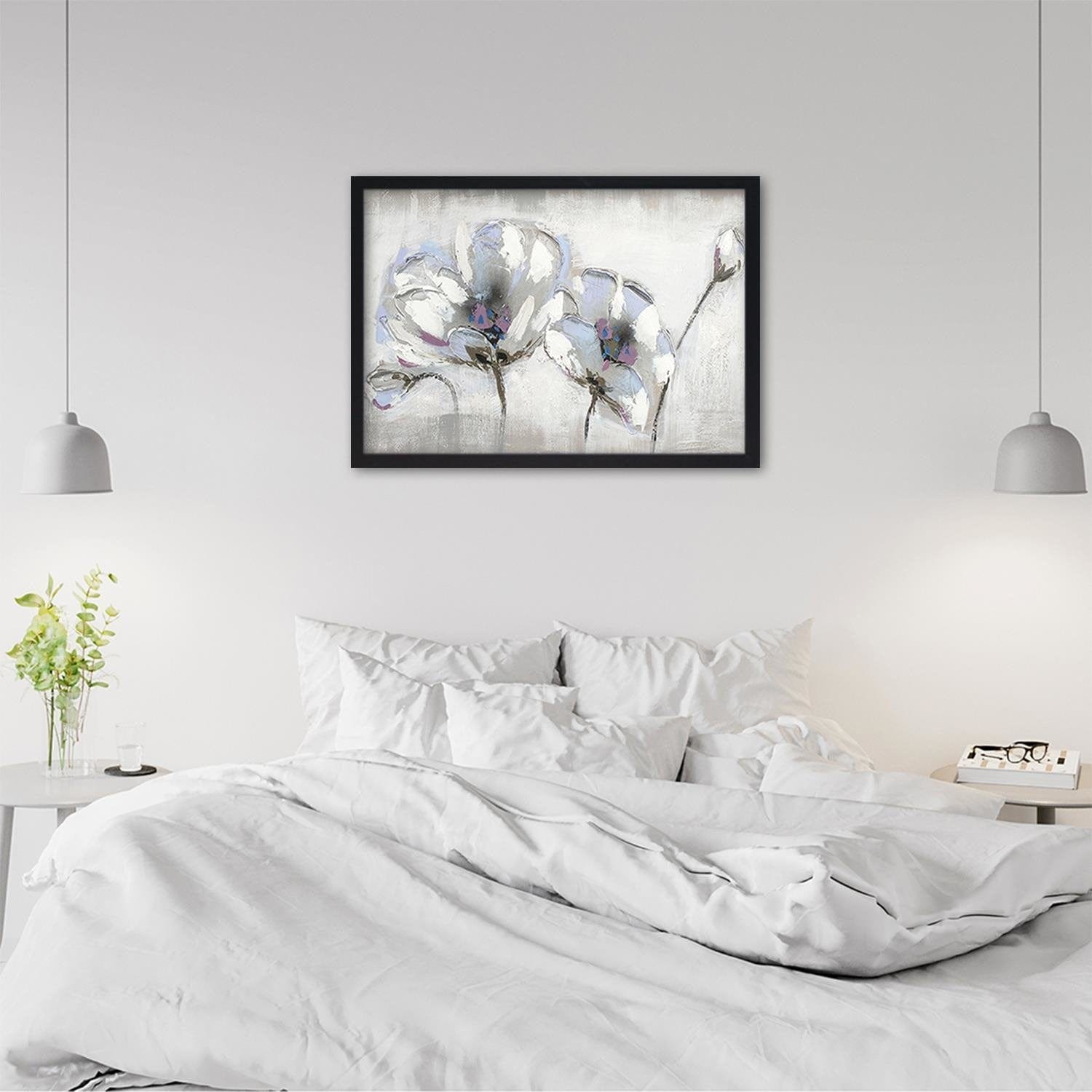 Glezna melnā rāmī - Orchid Abstraction Home Trends