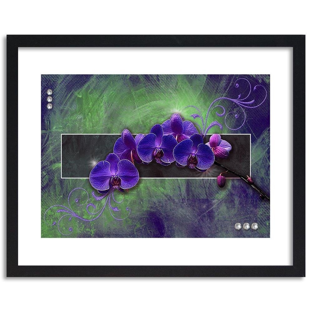 Glezna melnā rāmī - Orchid Purple Home Trends