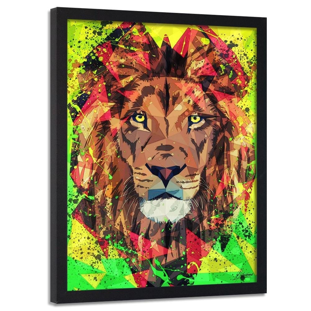 Glezna melnā rāmī - Painted Lion Home Trends