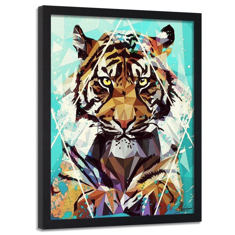 Glezna melnā rāmī - Painted Tiger Home Trends
