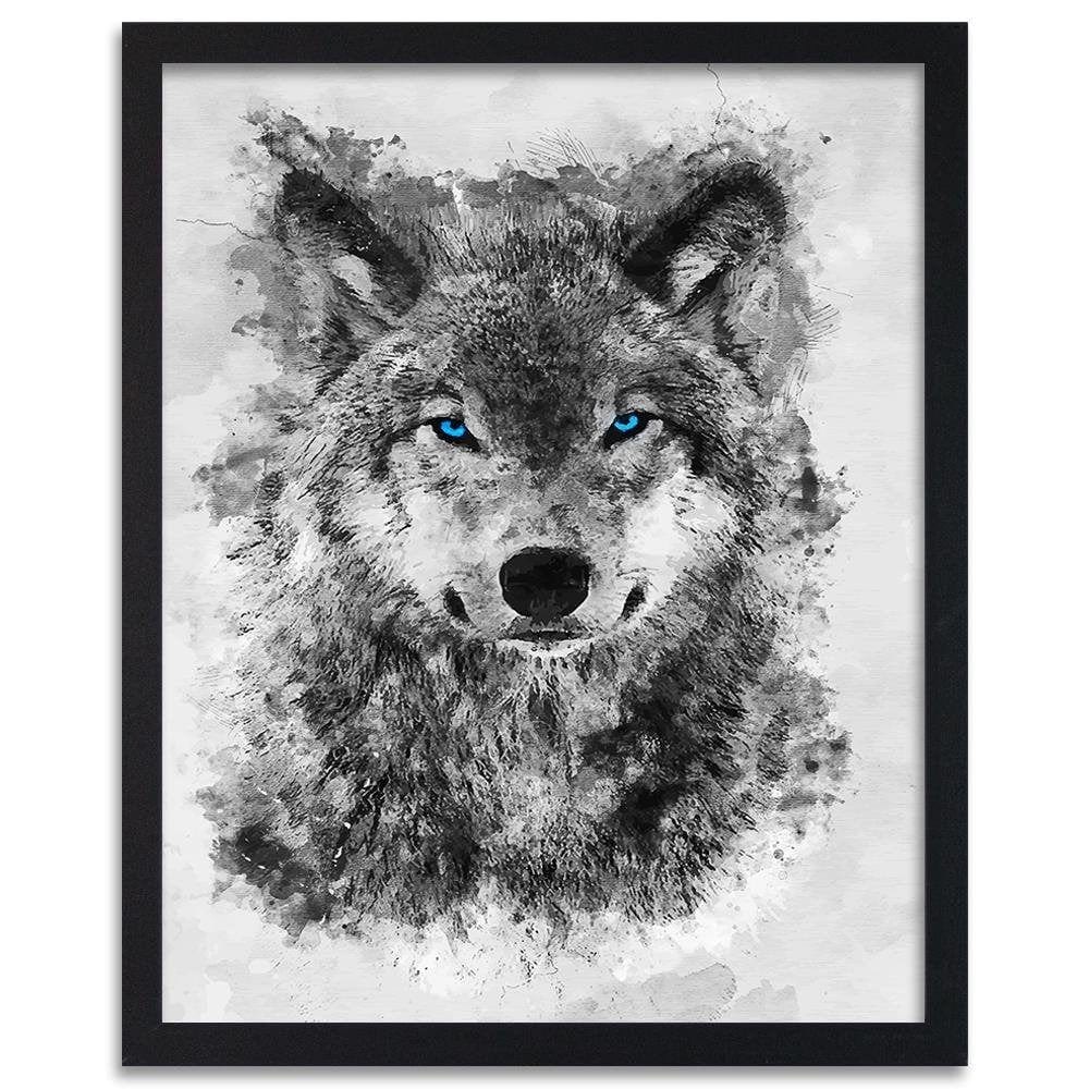 Glezna melnā rāmī - Painted Wolf Home Trends