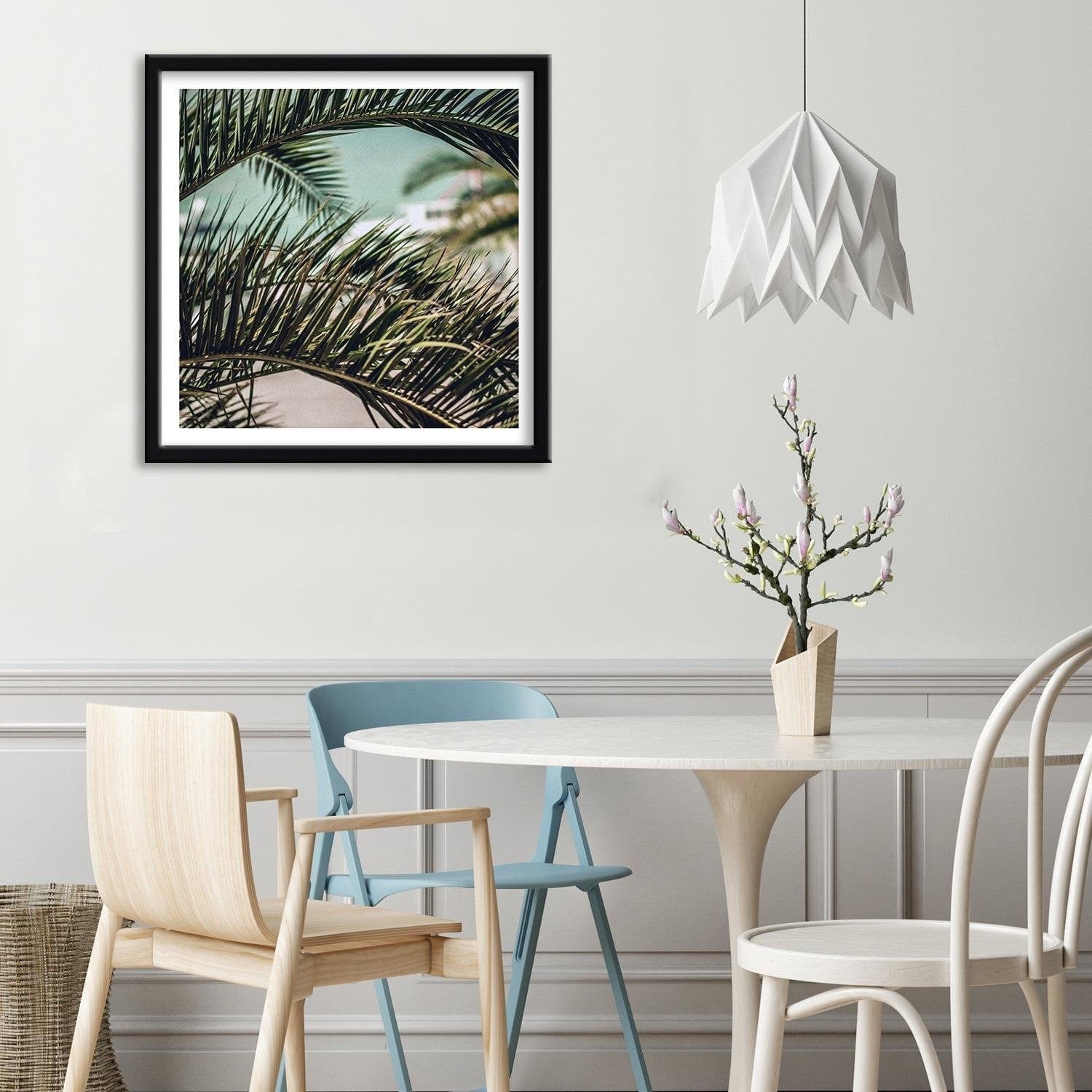 Glezna melnā rāmī - Palm Leaves 2 Home Trends