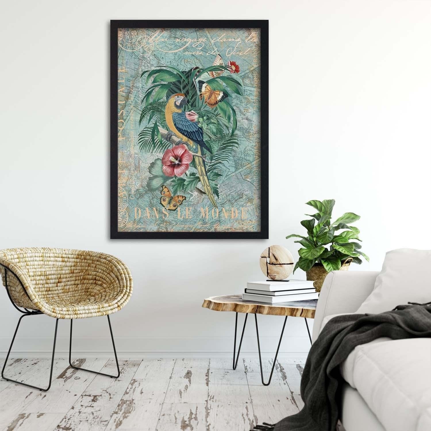 Glezna melnā rāmī - Paradise Climate Home Trends