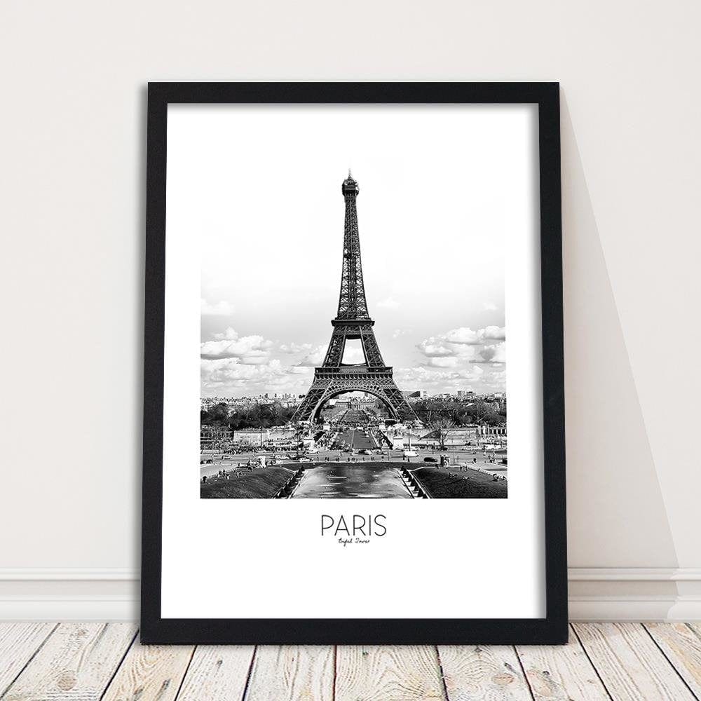 Glezna melnā rāmī - Paris Eiffel Tower Home Trends