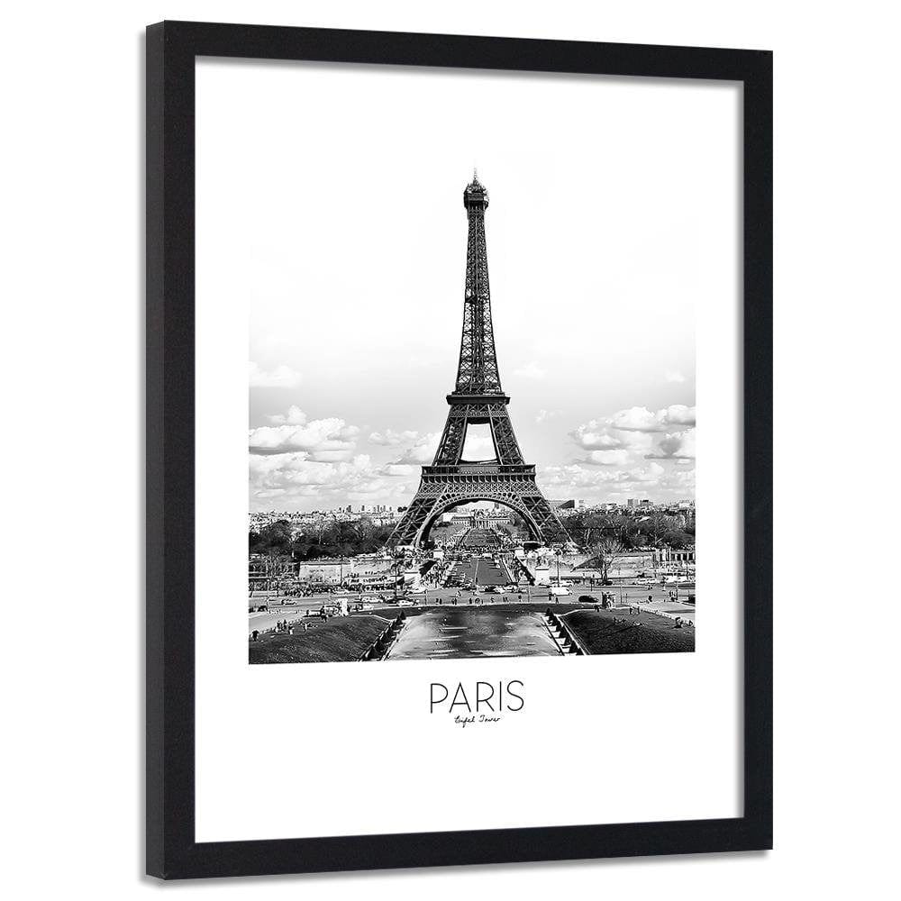 Glezna melnā rāmī - Paris Eiffel Tower Home Trends