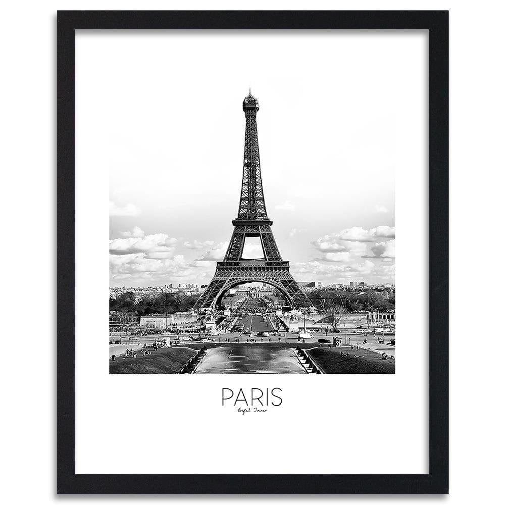Glezna melnā rāmī - Paris Eiffel Tower Home Trends