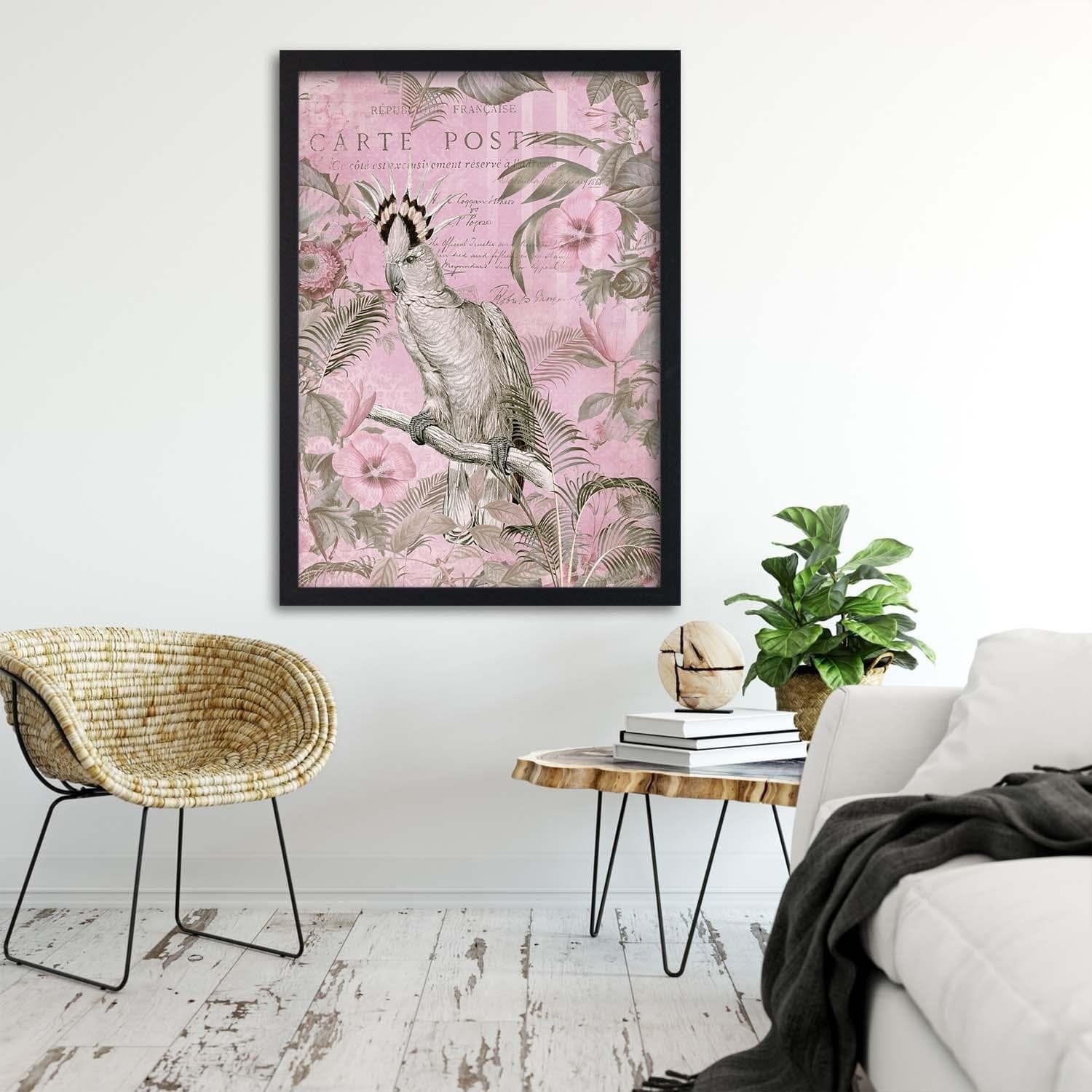 Glezna melnā rāmī - Parrot Queen Home Trends