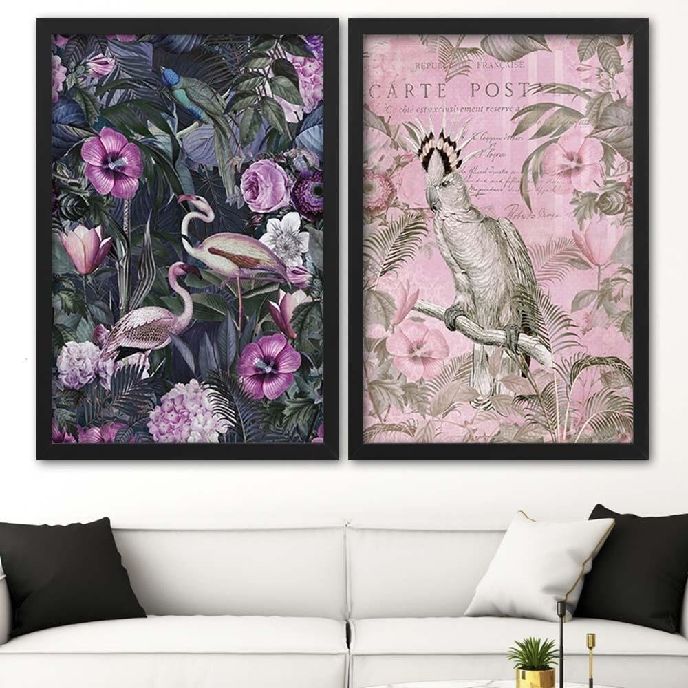 Glezna melnā rāmī - Parrot Queen Home Trends