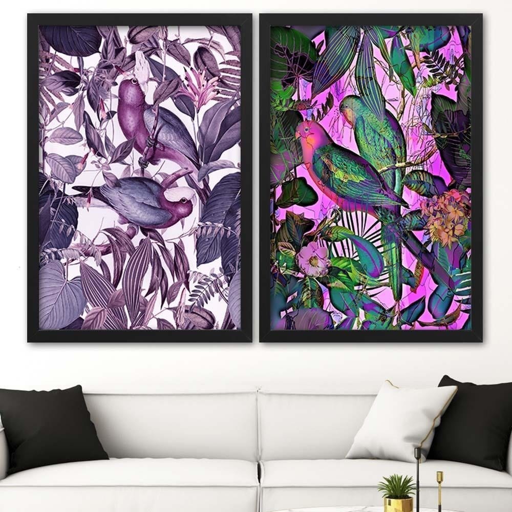 Glezna melnā rāmī - Parrots Home Trends