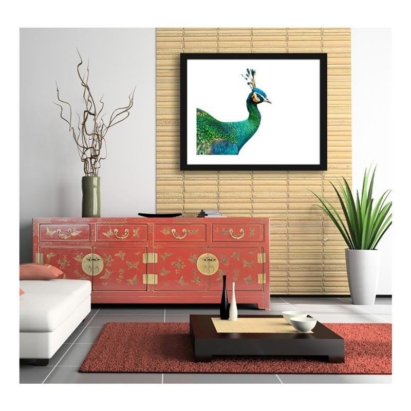 Glezna melnā rāmī - Peacock head Home Trends