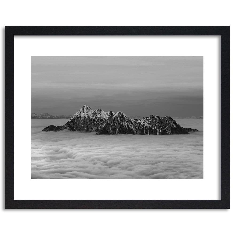 Glezna melnā rāmī - Peaks Above The Clouds 2 Home Trends