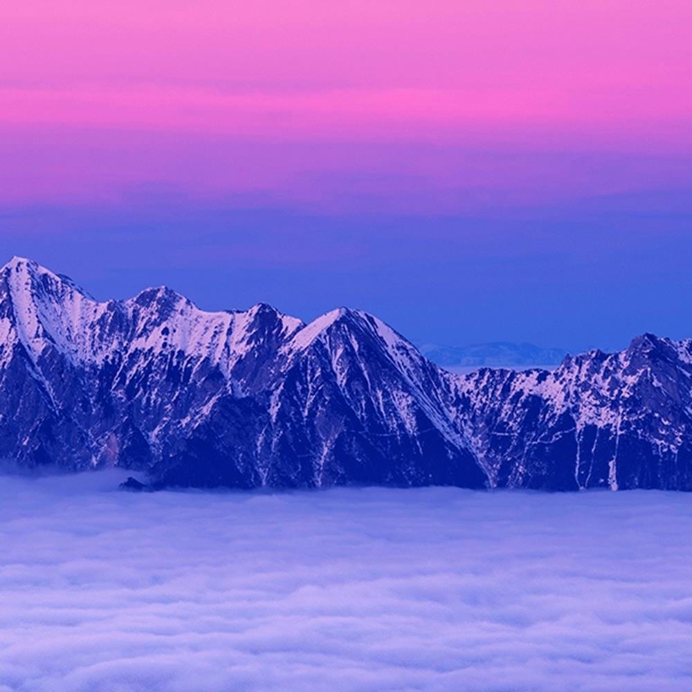 Glezna melnā rāmī - Peaks Above The Clouds 3 Home Trends